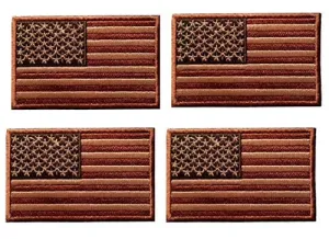 4 Pack US USA Flag Embroidered Patch Red Military Iron On Sew On Tactical Morale Patch for Hats Backpacks Caps Jackets   More