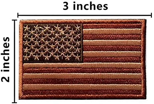 4 Pack US USA Flag Embroidered Patch Red Military Iron On Sew On Tactical Morale Patch for Hats Backpacks Caps Jackets   More