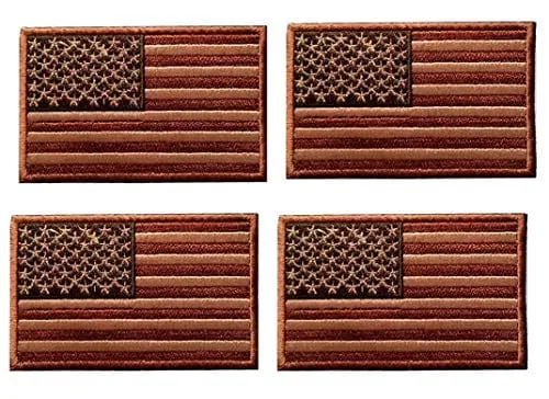 4 Pack US USA Flag Embroidered Patch Red Military Iron On Sew On Tactical Morale Patch for Hats Backpacks Caps Jackets   More