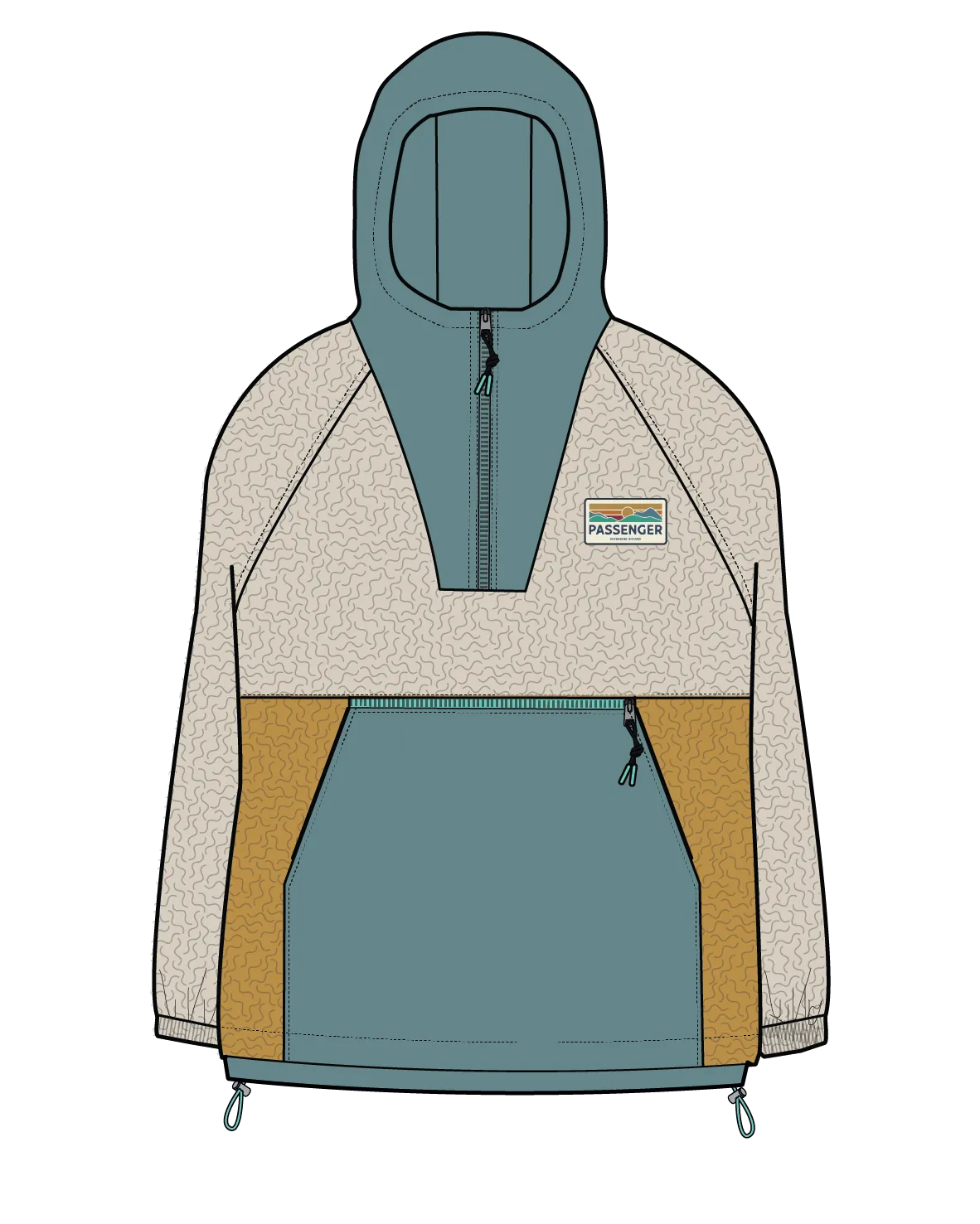 Alexander Recycled Hooded Polar Fleece - Birch