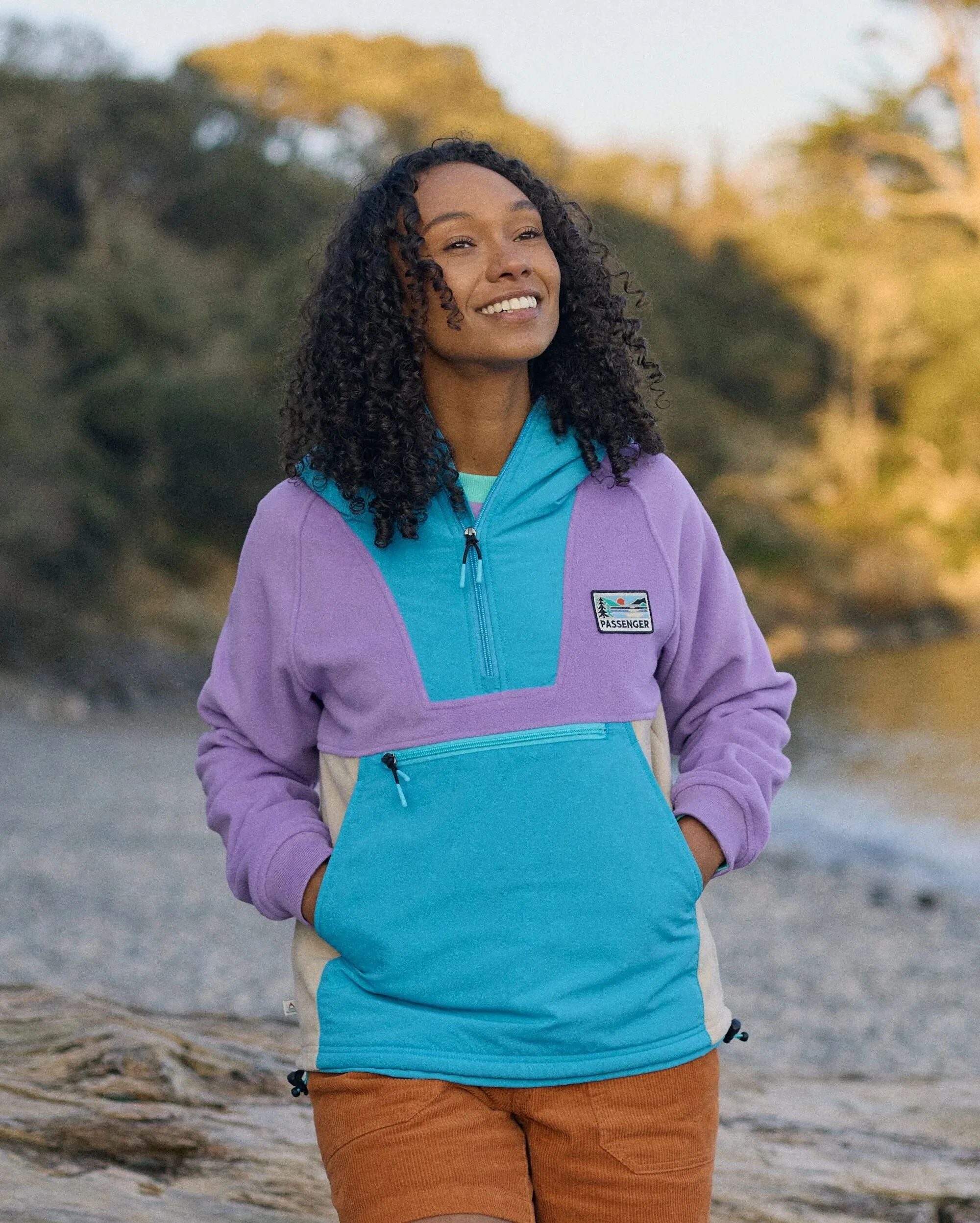Alexander Recycled Hooded Polar Fleece - Retro Purple/Bluejay