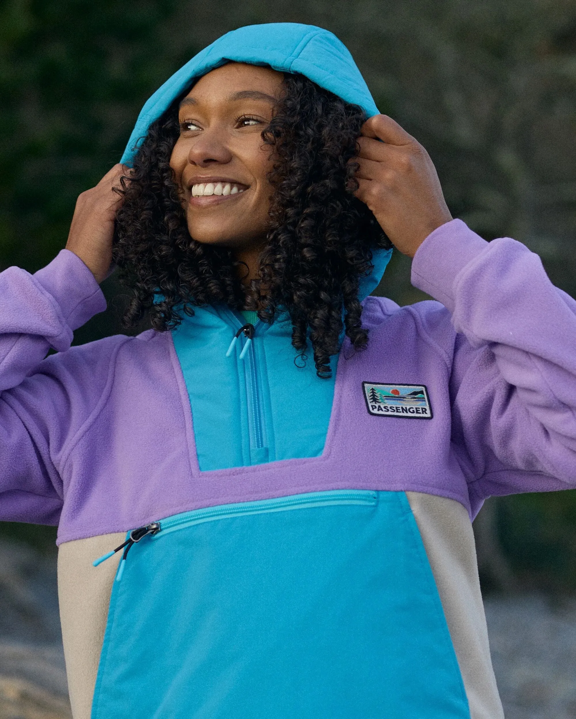 Alexander Recycled Hooded Polar Fleece - Retro Purple/Bluejay