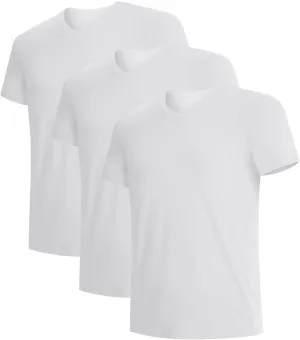 BAMBOO COOL Men's Undershirts Stretch V Neck T-Shirts,Breathable and Moisture-Wicking Tees for Men 3 Pack