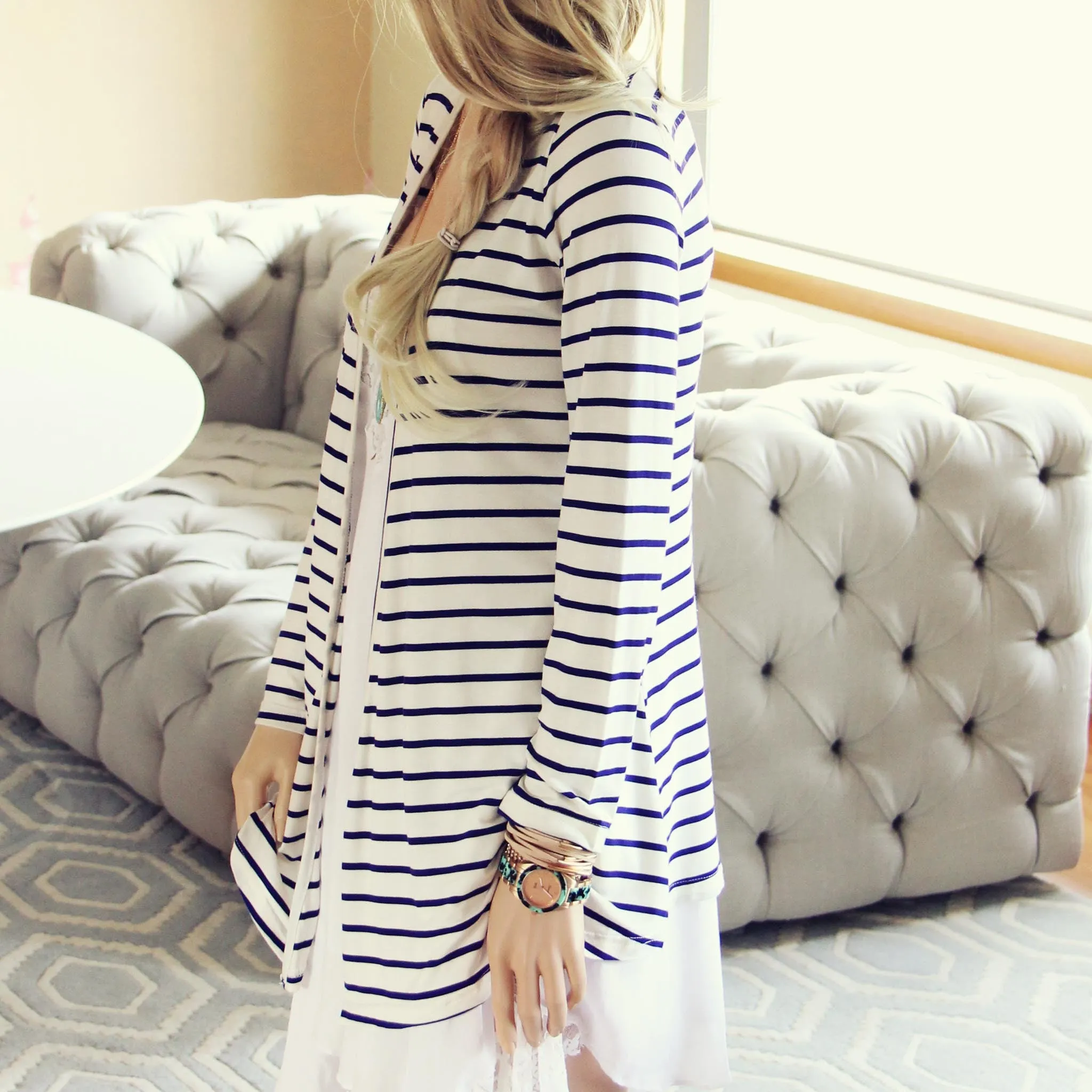 Basic Stripe Cardigan