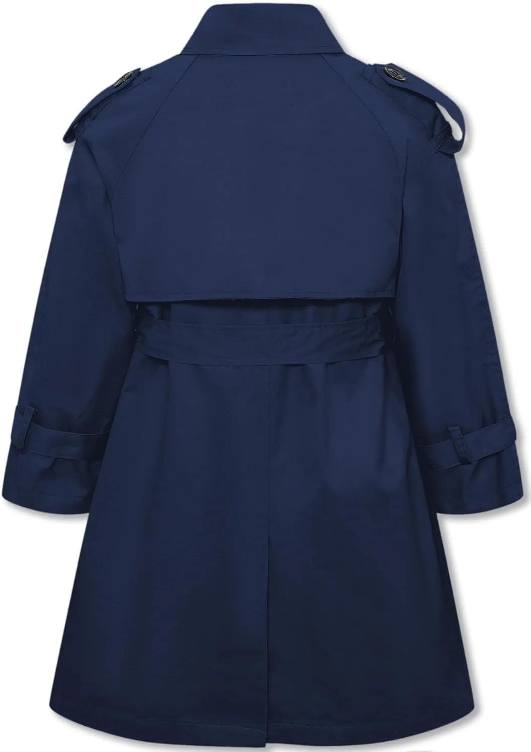 Betusline Girls & Women's Trench Coat Double Breasted Classic Lapel Outerwear, 3 Years - Women 2XL