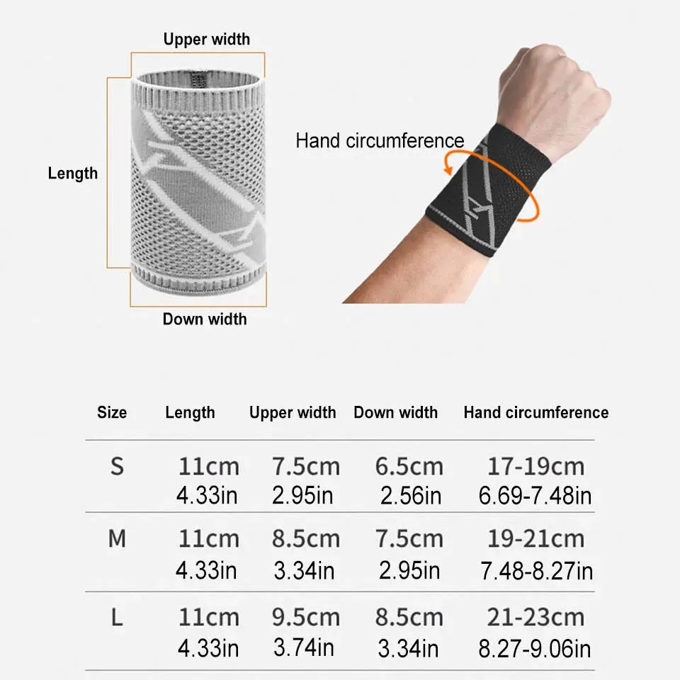 Breathable Compression Wrist Band For Tennis Gym Tendonitis
