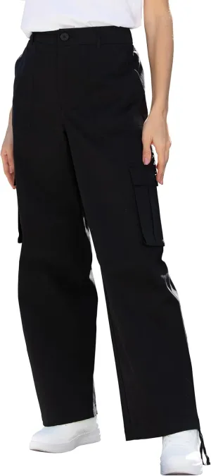 Cargo Pants for Women High Waisted Women's Y2K Baggy Casual Pants with 6 Pockets and Elastic Waist