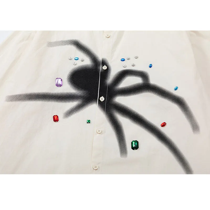 Casual Spider Print Shirts