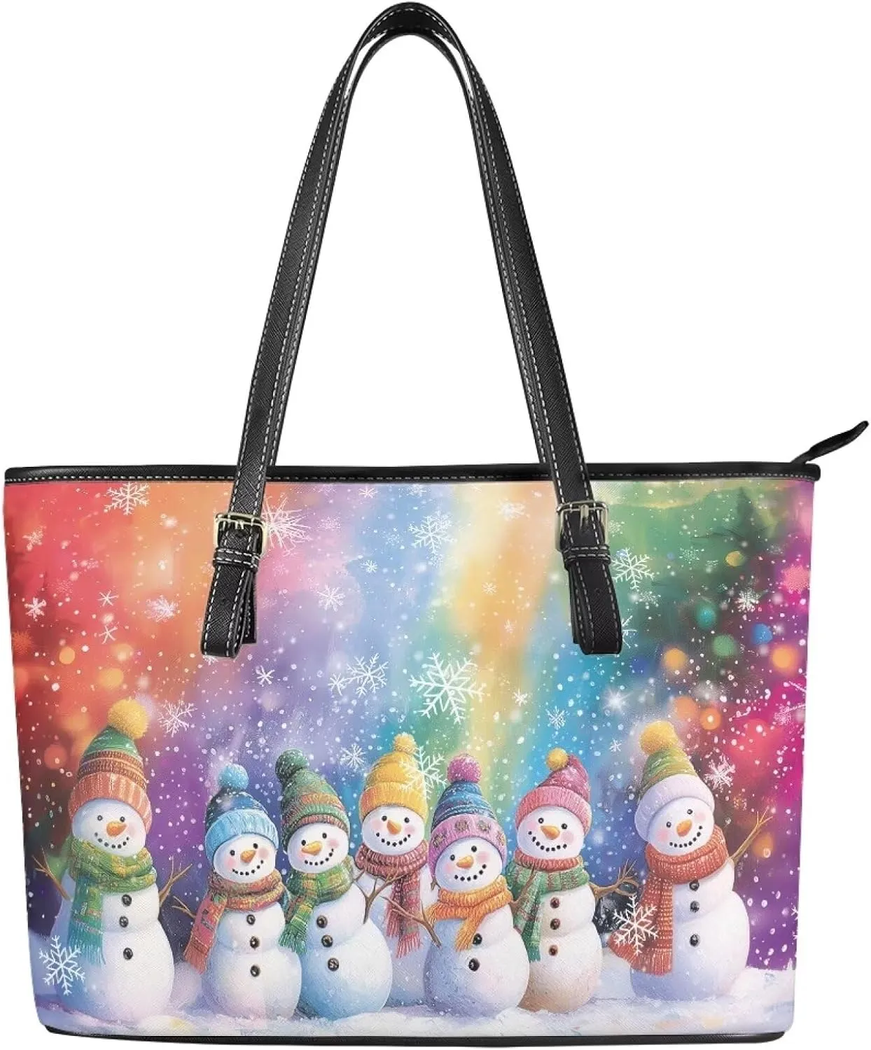 Christmas Tote Handbag for Women Functional Tote Laptop Bag for College Fashion Travel Bag Shoulder Bag
