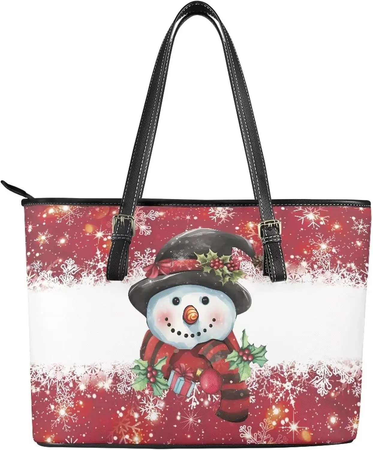 Christmas Tote Handbag for Women Functional Tote Laptop Bag for College Fashion Travel Bag Shoulder Bag