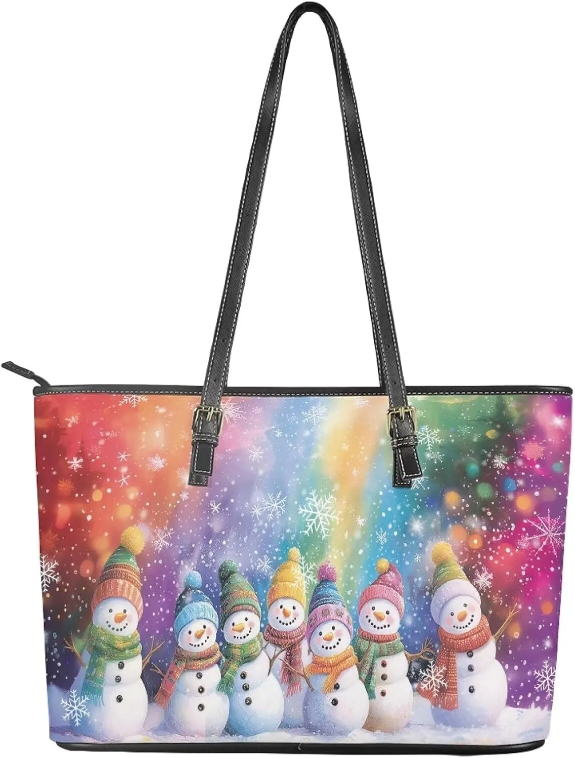 Christmas Tote Handbag for Women Functional Tote Laptop Bag for College Fashion Travel Bag Shoulder Bag