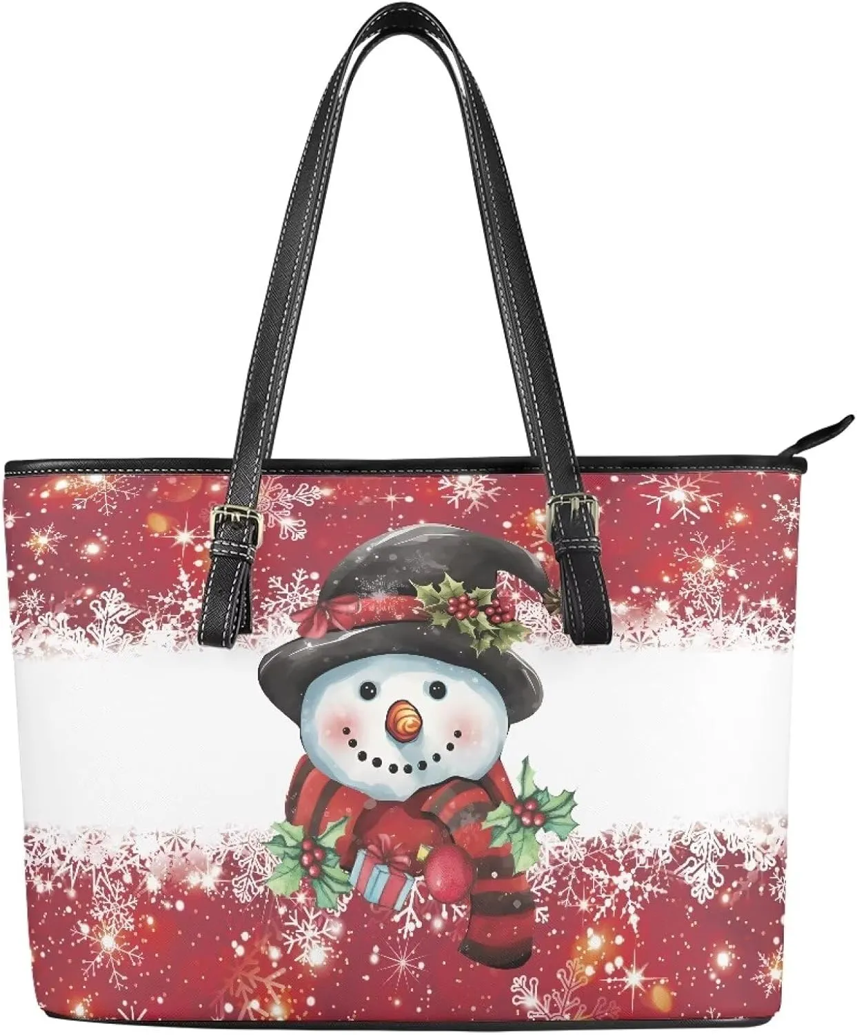 Christmas Tote Handbag for Women Functional Tote Laptop Bag for College Fashion Travel Bag Shoulder Bag