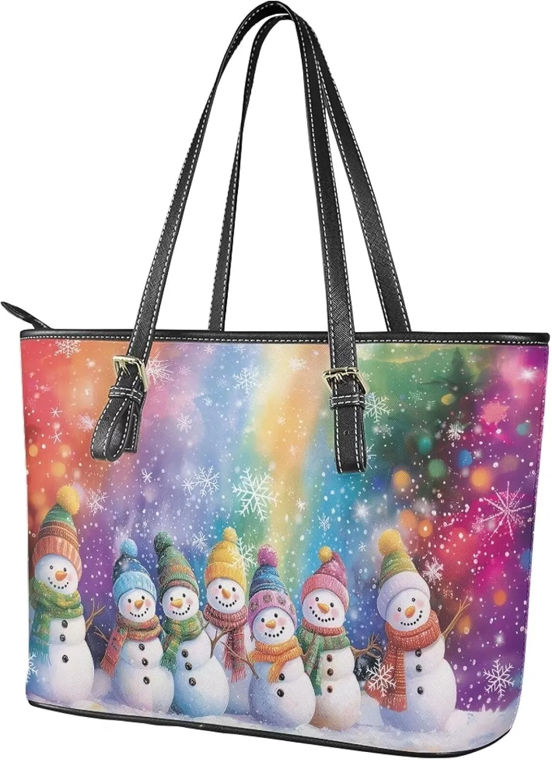 Christmas Tote Handbag for Women Functional Tote Laptop Bag for College Fashion Travel Bag Shoulder Bag