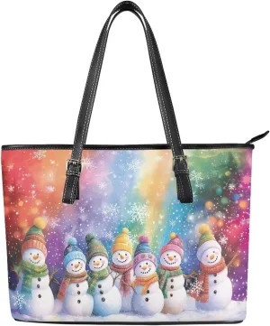 Christmas Tote Handbag for Women Functional Tote Laptop Bag for College Fashion Travel Bag Shoulder Bag