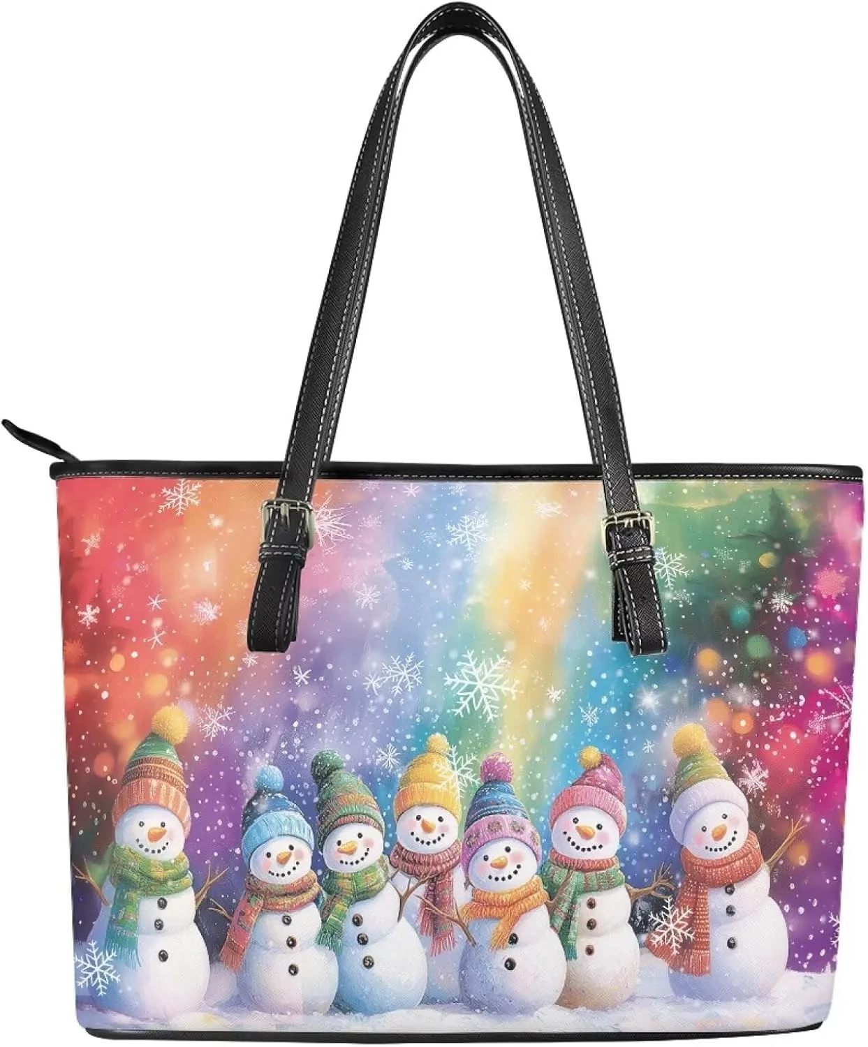 Christmas Tote Handbag for Women Functional Tote Laptop Bag for College Fashion Travel Bag Shoulder Bag