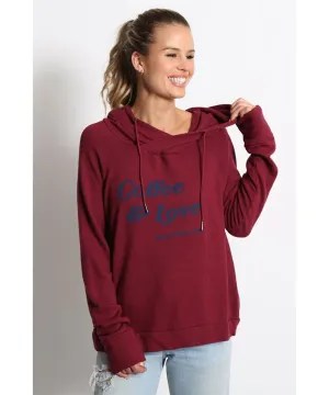 Coffee & Love Cross Back Hoodie
