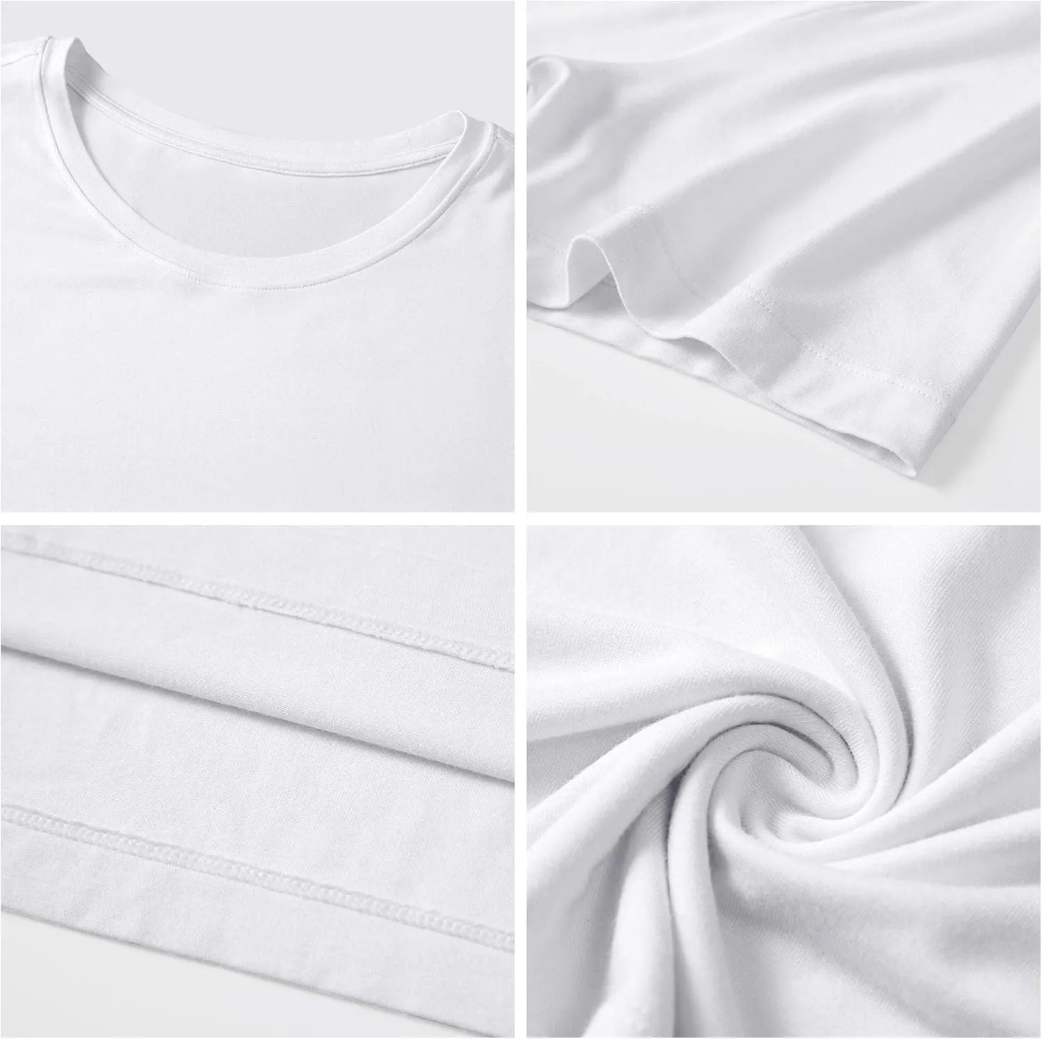 COLORFULLEAF Men's Undershirts Bamboo Rayon Short Sleeve Crewneck/V-Neck Tees Slim-fit T-Shirts 3 or 5 Pack