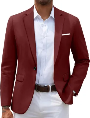 COOFANDY Men's Slim Fit Casual Blazers Lightweight Sport Coats One Button Suit Jackets