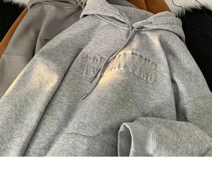 Custom Thick Baggy Drop Plain Wholesale Streetwear  هودي رجالي شتوي بنقش ثلاثي