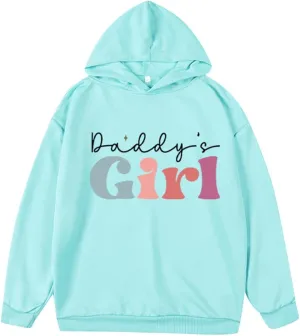 Daddy's Girl Hoodies for Girls Long Sleeve Hooded Sweatshirts Soft Cotton Pullover Tops