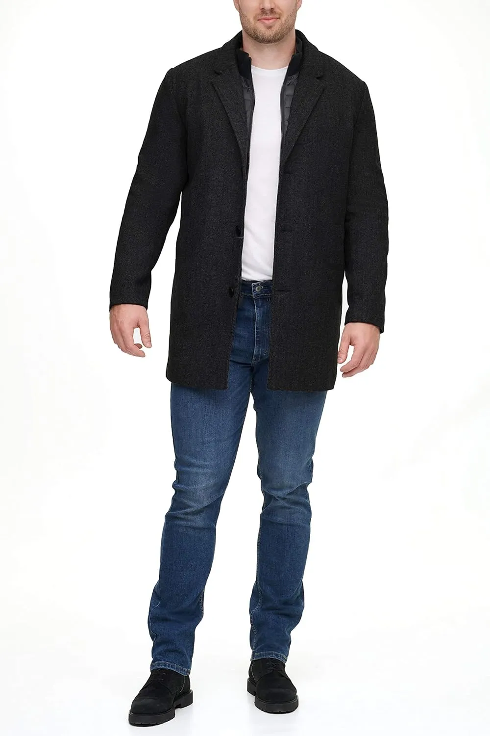 Dockers Men's Henry Wool Blend Top Coat (Regular and Big & Tall Sizes)