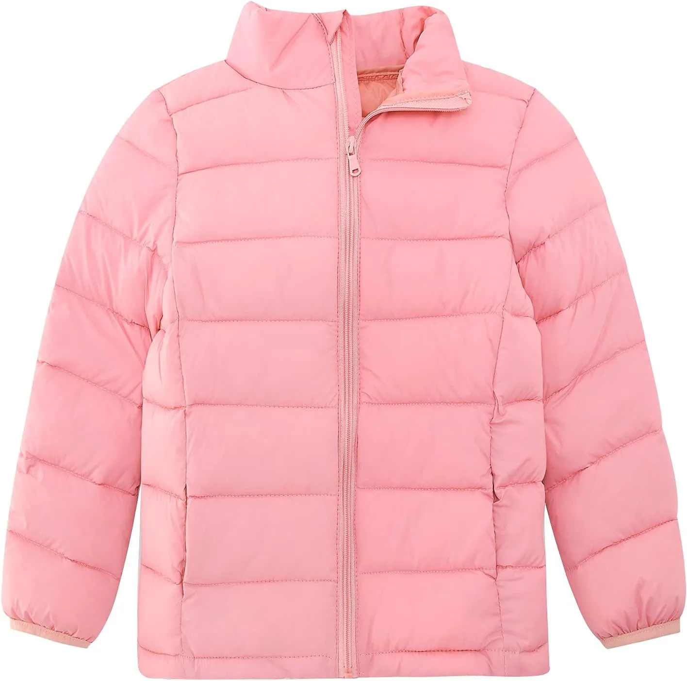 Enlifety 4-12T Girls Coat Long Sleeve Winter Jacket Lightweight Warm Puffer Outwear with Pocket