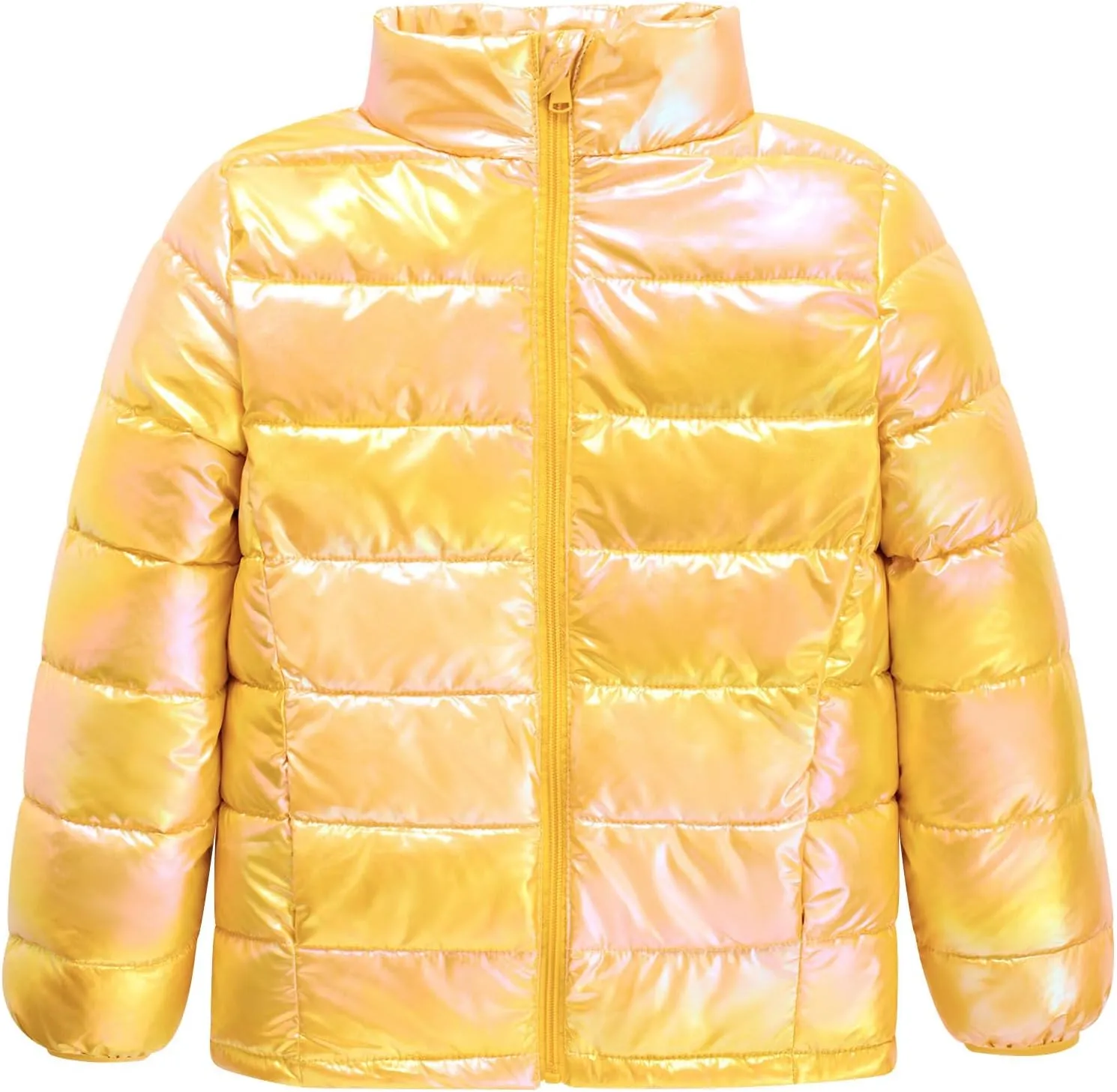Enlifety 4-12T Girls Coat Long Sleeve Winter Jacket Lightweight Warm Puffer Outwear with Pocket
