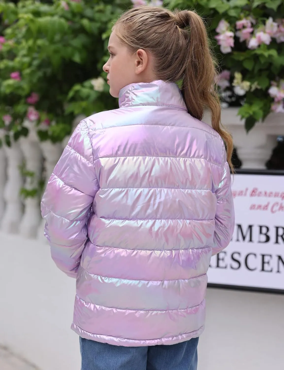 Enlifety 4-12T Girls Coat Long Sleeve Winter Jacket Lightweight Warm Puffer Outwear with Pocket
