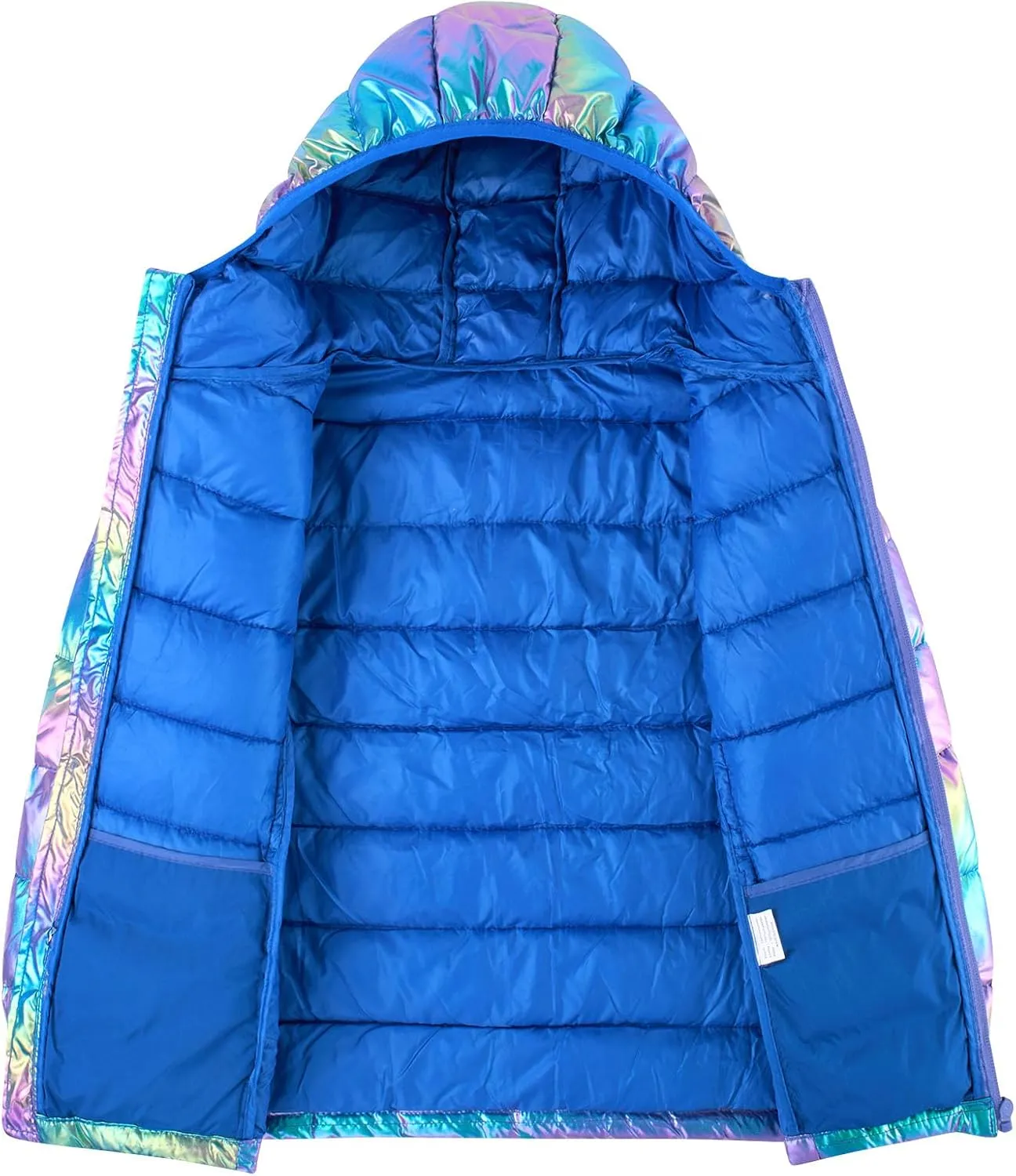 Enlifety 4-12T Girls Jacket Lightweight Winter Coats with Pockets Warm Puffer Outwear