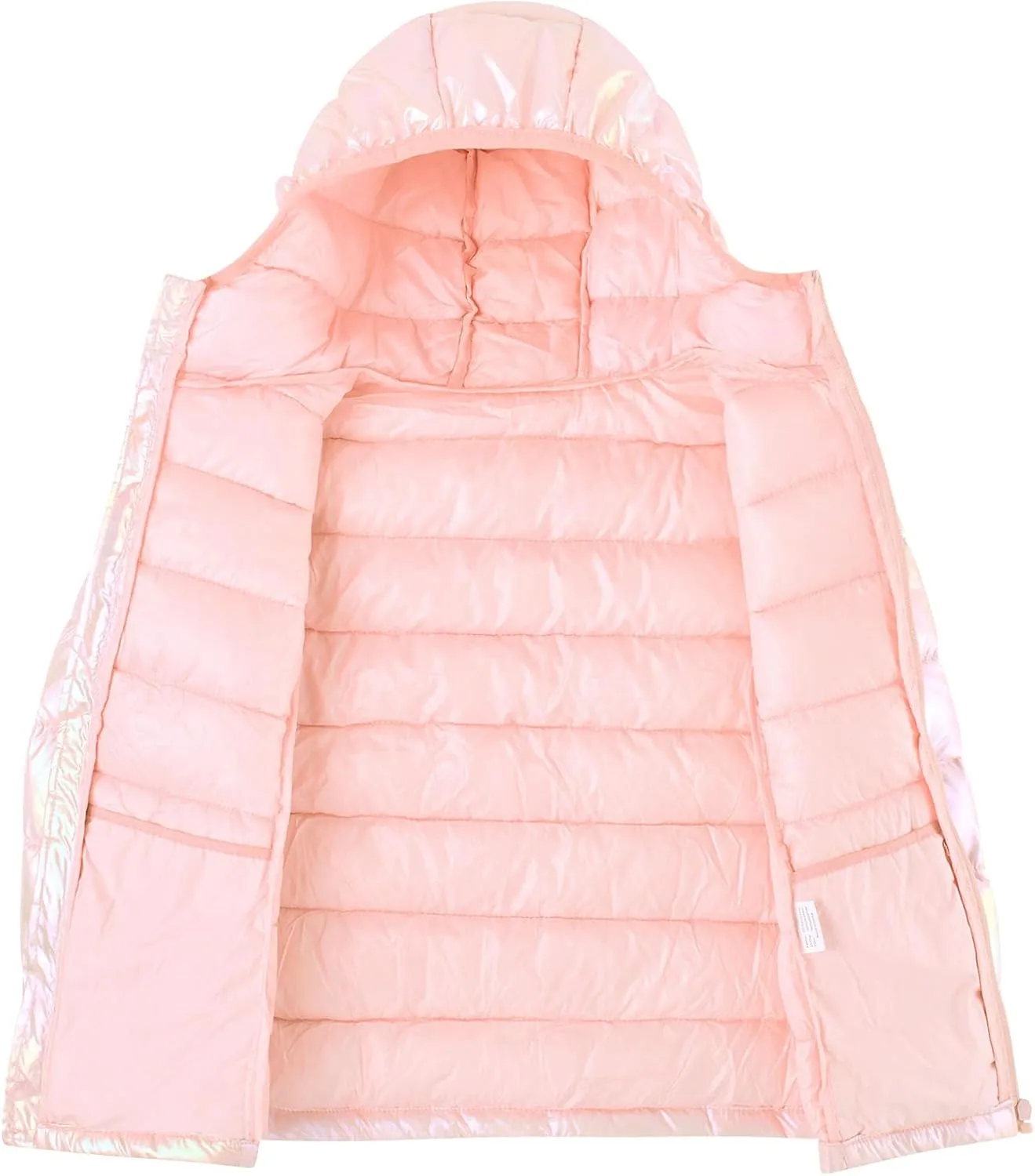 Enlifety 4-12T Girls Jacket Lightweight Winter Coats with Pockets Warm Puffer Outwear