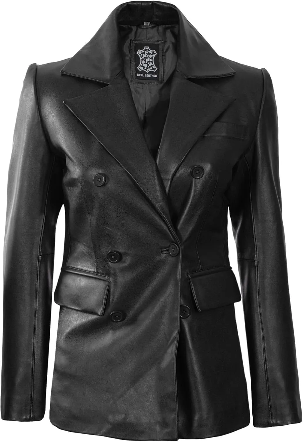 fjackets Lambskin Leather 3/4 Coat - A Fusion of Timeless Style & Modern Sophistication for Women