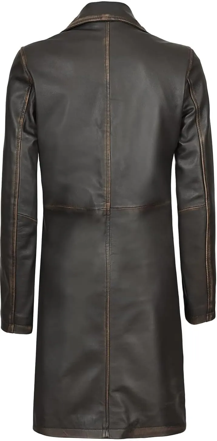 fjackets Lambskin Leather 3/4 Coat - A Fusion of Timeless Style & Modern Sophistication for Women