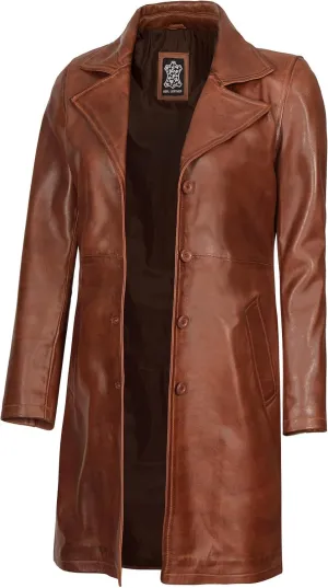 fjackets Lambskin Leather 3/4 Coat - A Fusion of Timeless Style & Modern Sophistication for Women