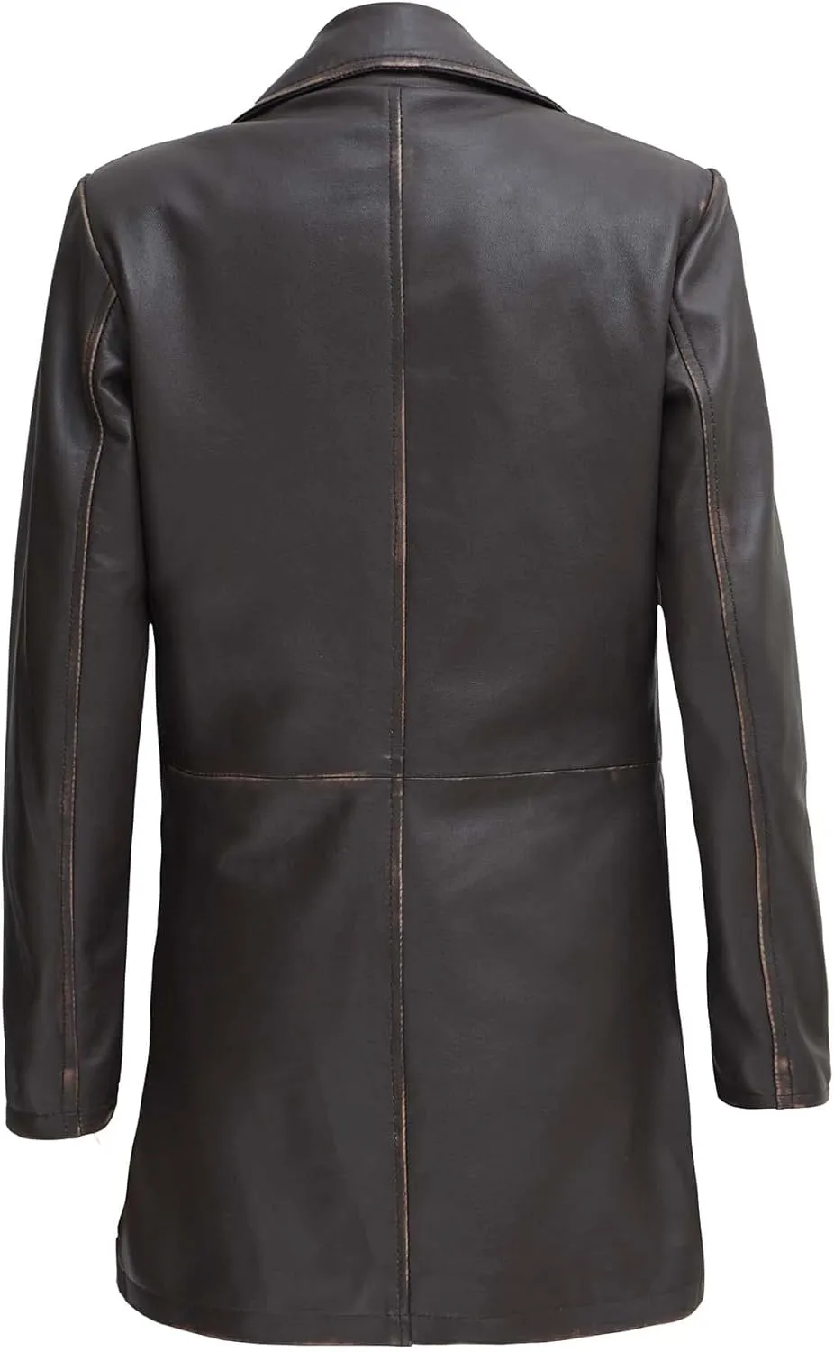 fjackets Lambskin Leather 3/4 Coat - A Fusion of Timeless Style & Modern Sophistication for Women