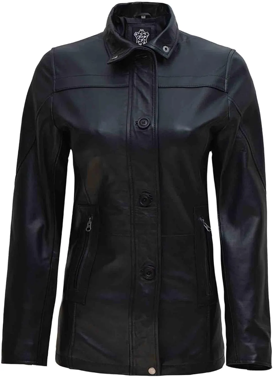 fjackets Lambskin Leather 3/4 Coat - A Fusion of Timeless Style & Modern Sophistication for Women