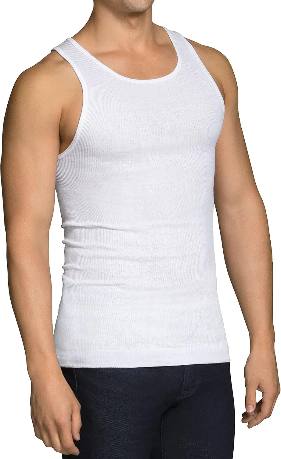 Fruit of the Loom Men's Sleeveless Tag Free Moisture Wicking Tank A-Shirt