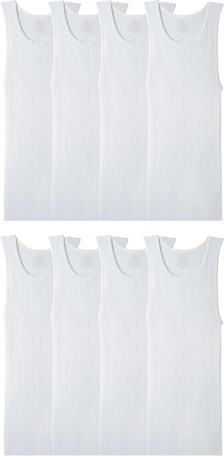 Fruit of the Loom Men's Sleeveless Tag Free Moisture Wicking Tank A-Shirt