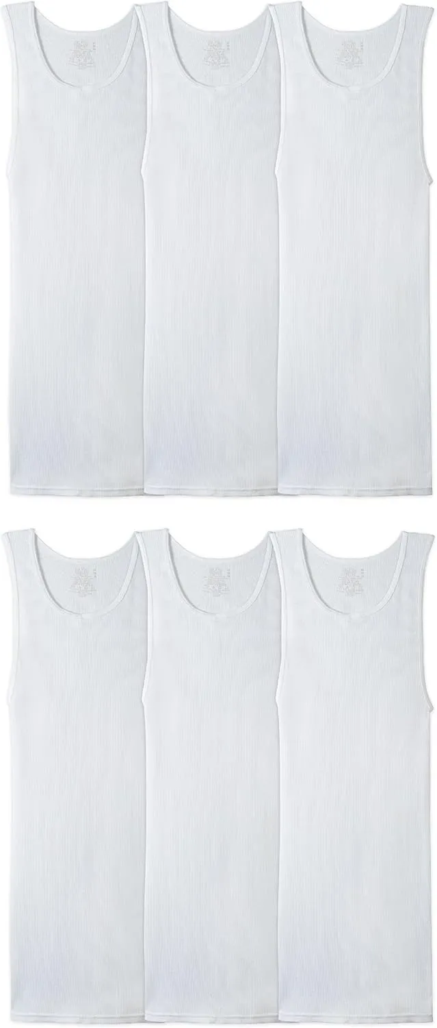Fruit of the Loom Men's Sleeveless Tag Free Moisture Wicking Tank A-Shirt