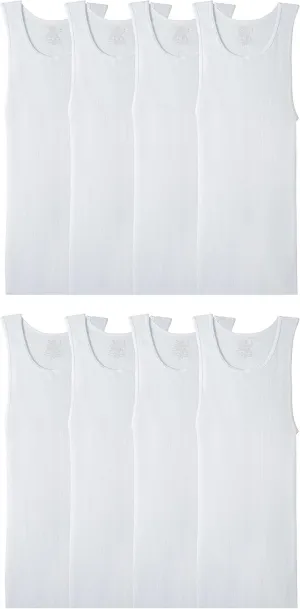 Fruit of the Loom Men's Sleeveless Tag Free Moisture Wicking Tank A-Shirt