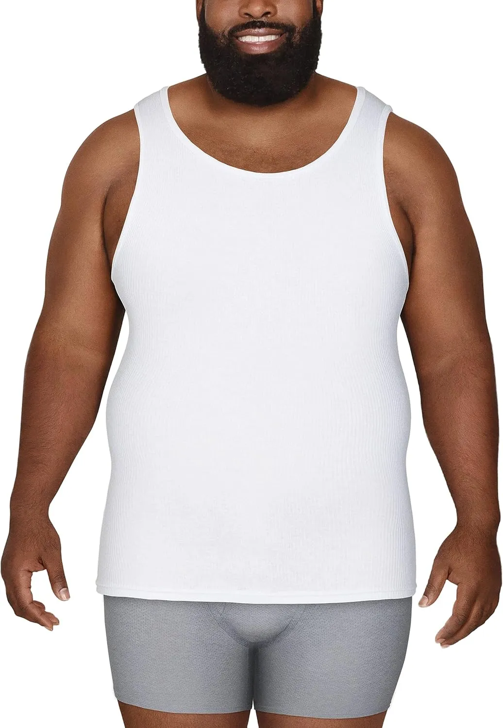 Fruit of the Loom Men's Sleeveless Tag Free Moisture Wicking Tank A-Shirt