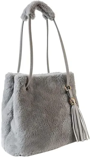 GALPADA Cute Bags Plush Bucket Bag for Women Multi-functional Single-shoulder Tote