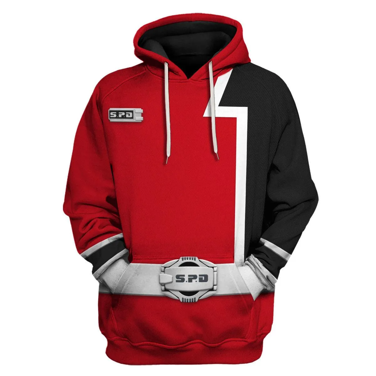 Gearhomie S.P.D Red Ranger Hoodies Sweatshirt T-shirt Sweatpants Hawaiian Tracksuit