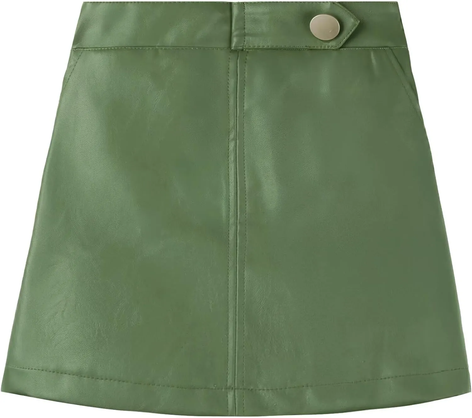 Girls and Toddler's Faux Leather Short Skirts,All Season Basic Skirts