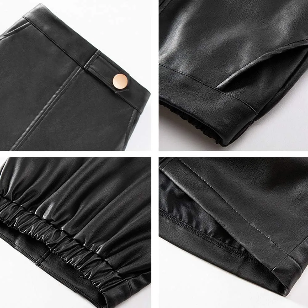 Girls and Toddler's Faux Leather Short Skirts,All Season Basic Skirts