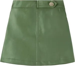 Girls and Toddler's Faux Leather Short Skirts,All Season Basic Skirts