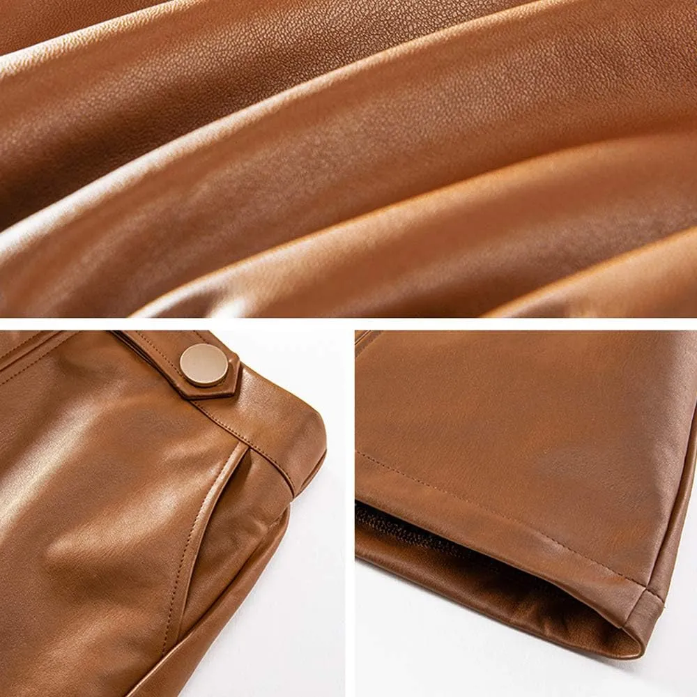 Girls and Toddler's Faux Leather Short Skirts,All Season Basic Skirts