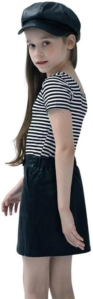 Girls and Toddler's Faux Leather Short Skirts,All Season Basic Skirts