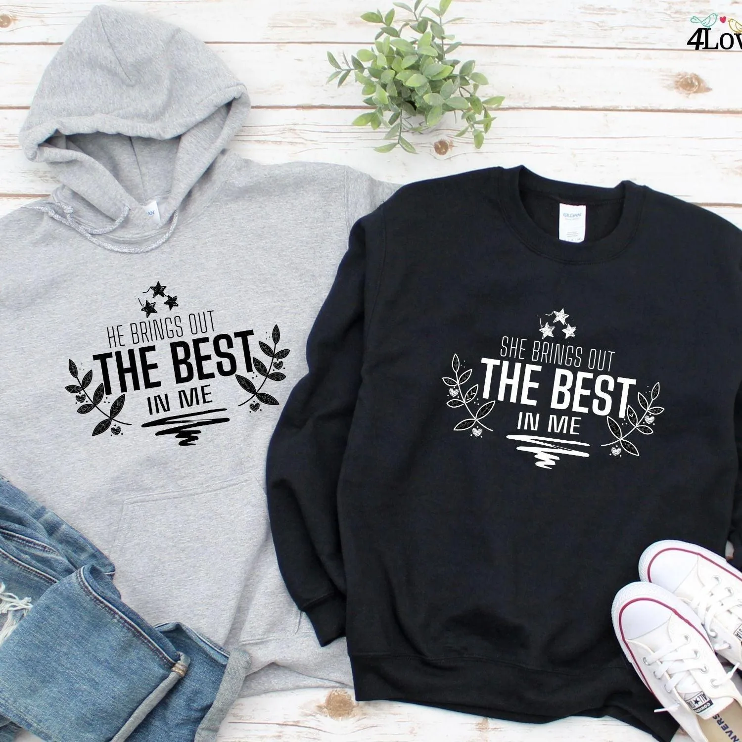 He/She Brings Out The Best In Me Matching Couple Set