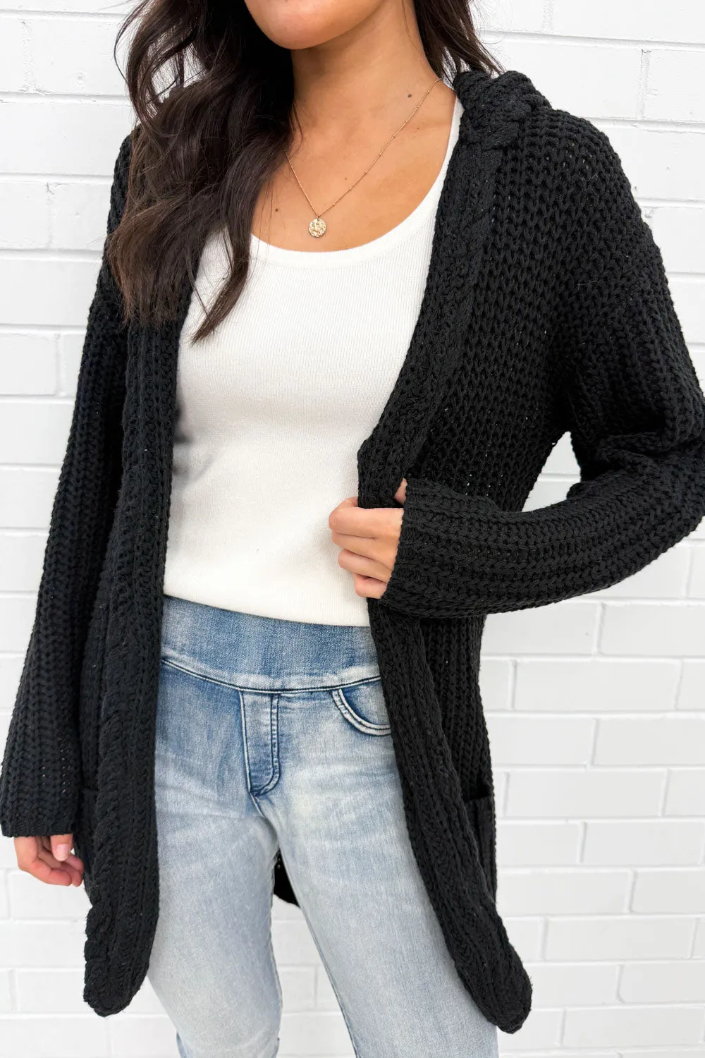 Hooded Knit Cardi