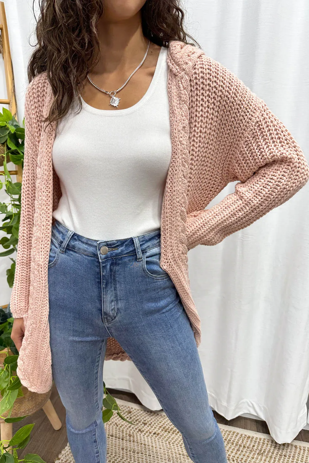 Hooded Knit Cardi